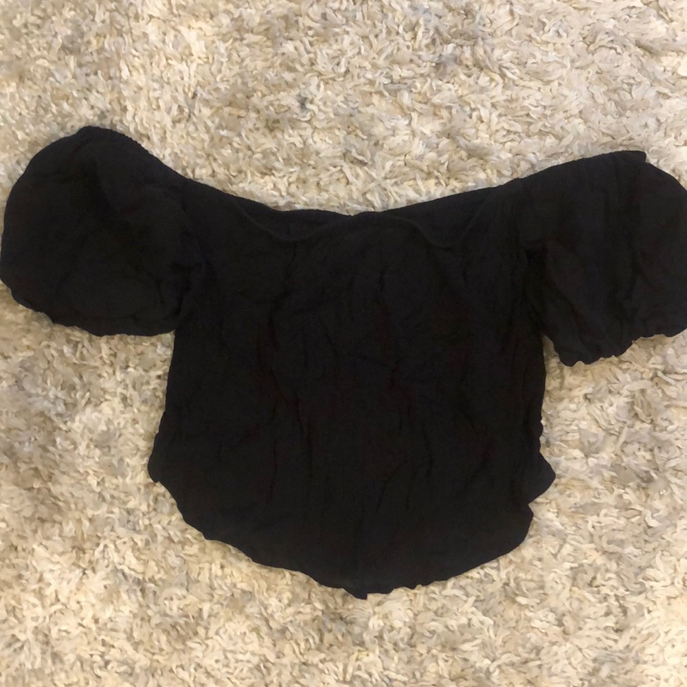 Off the shoulder black top